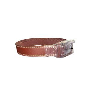 Genuine Brown & Stitch Design Leather Belt for Men Size 46" 1.5" Wide